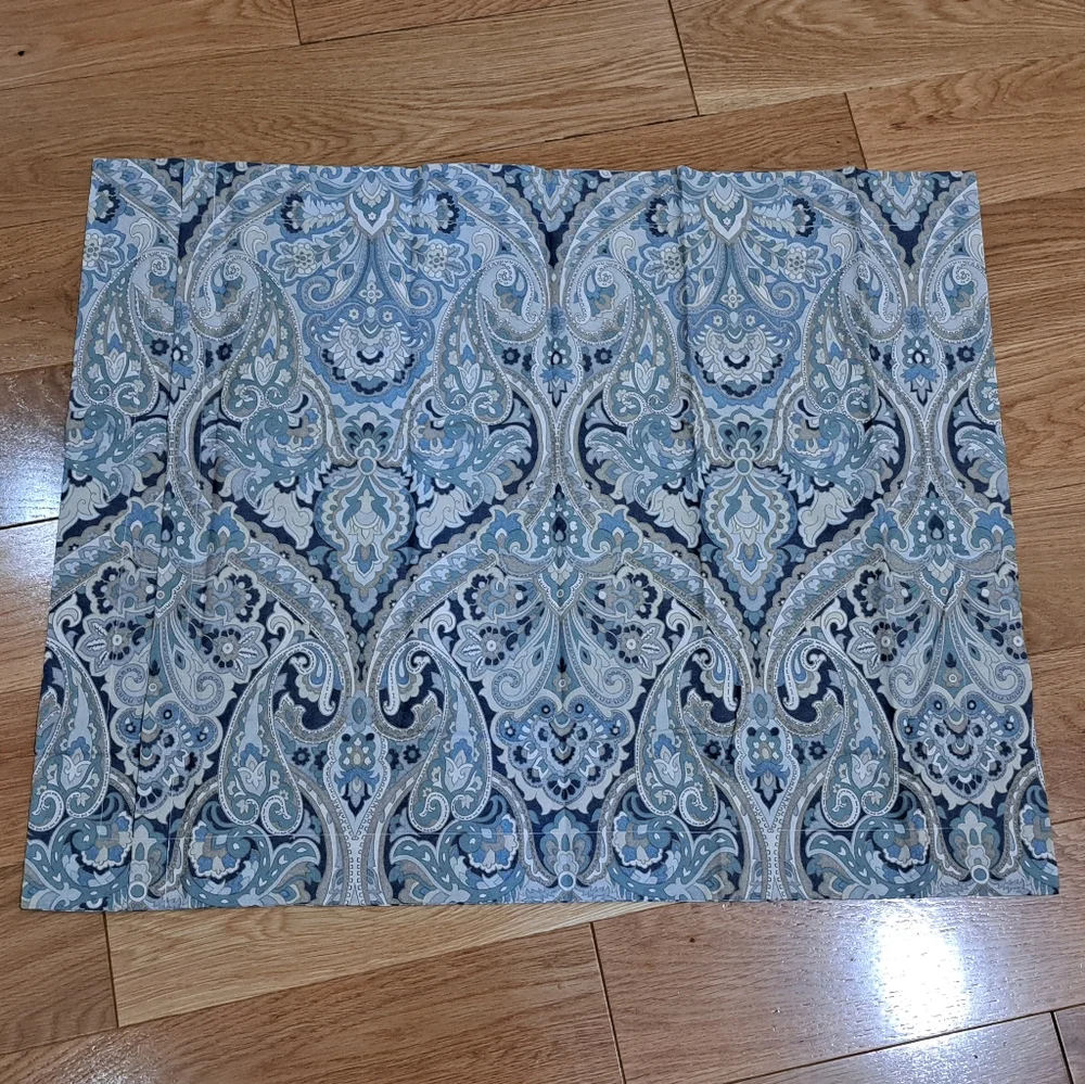 Pottery Barn McKenna Blue Paisley Standard Sham Organic Cotton